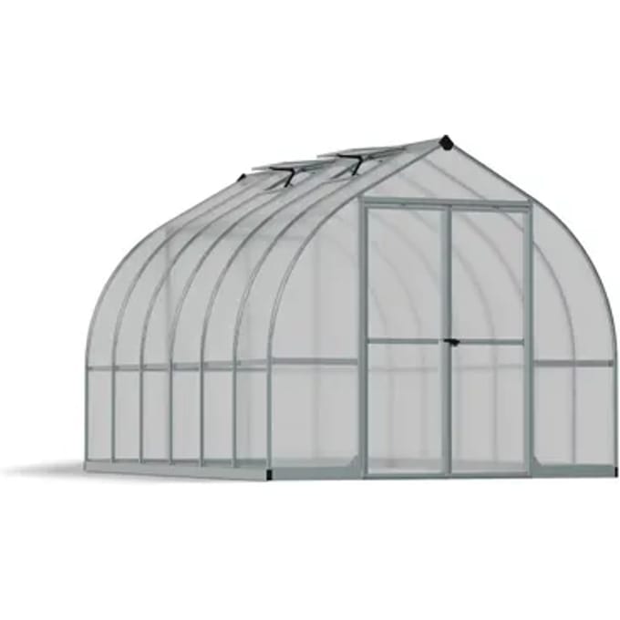 Canopia Tuinkas Bella 8x12 - Polycarbonaat - Zilver - 244x364x219cm