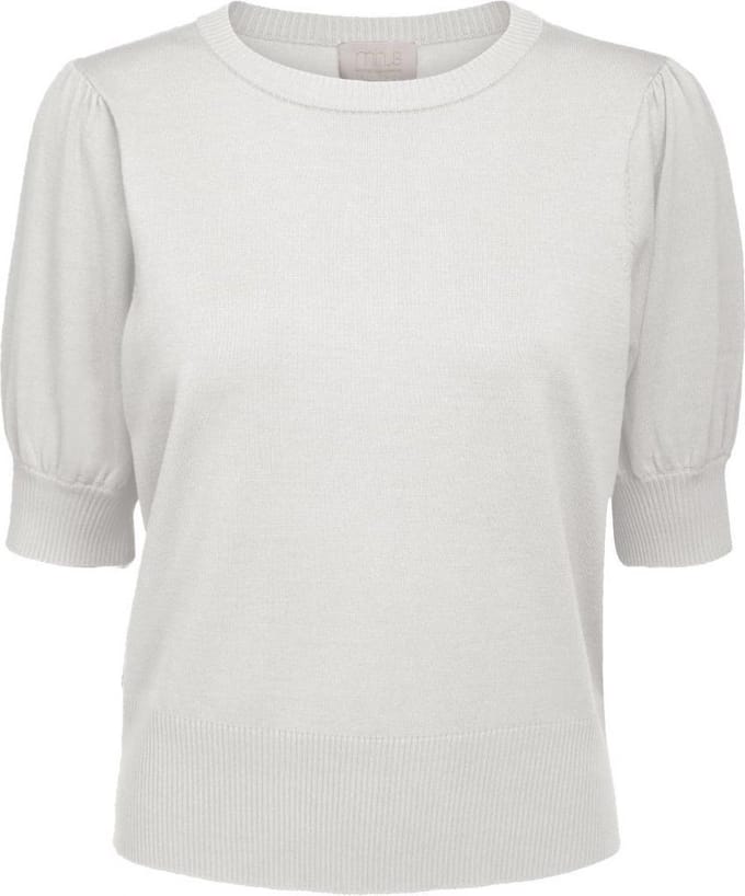 Minus Liva Knit Tee Tops & T-shirts Dames - Shirt - Gebroken wit - Maat XL