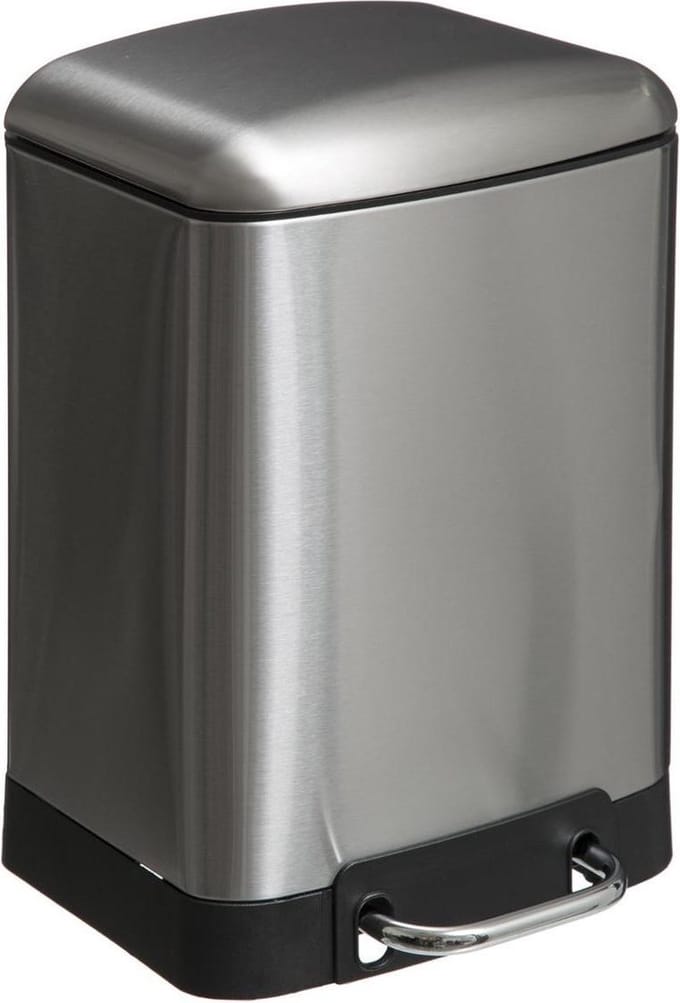 5Five - Prullenbak - Vuilnisemmer - 6L - Pedaalemmer - Geruisloos - inox