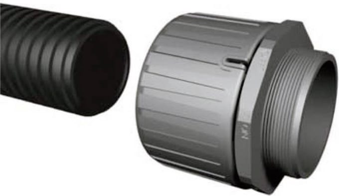 HellermannTyton 166-21027 HG28-S-M32 Slangbevestiging Zwart M32 22.80 mm Recht 1 stuk(s)