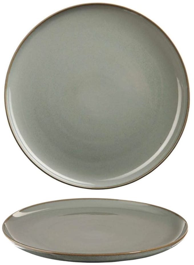 Asa Selection Ontbijtborden Saisons - 4 Stuks - Stoneware Aardewerk Eucalyptus - Vaatwasserbestendig Oven En Magnetronbestendig - Ø 21 cm
