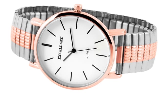 EXCELLANC Herenhorloge Edelstahl Mineralglas
