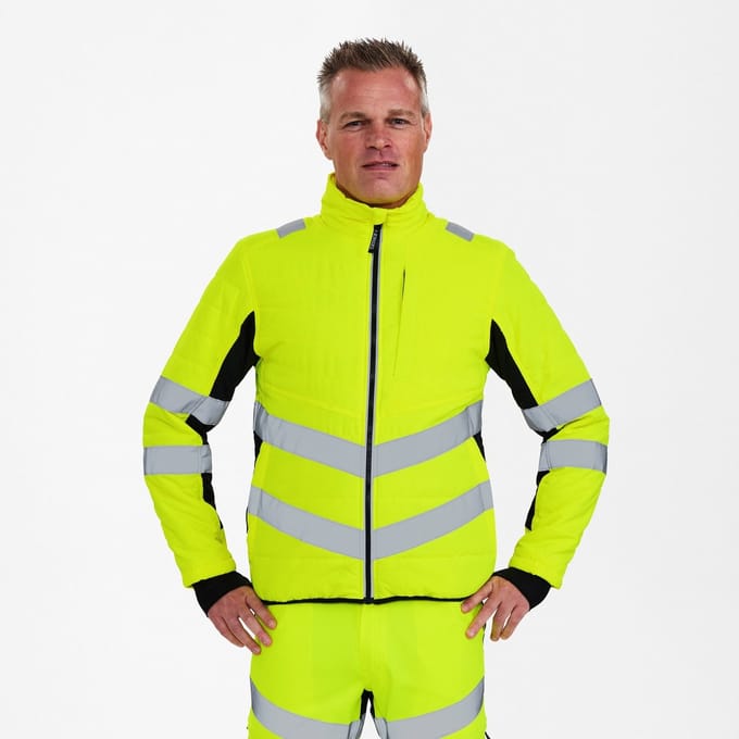 Engel Safety gewatteerde jack 1159-158 - Hi-vis Yellow / Black - S