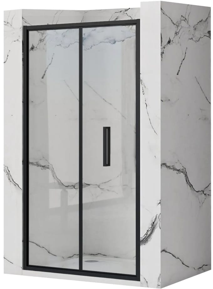 Rea Rapid Fold - Vouwbare Douchedeuren - Zwart - 80 - 2,5X80X190Cm