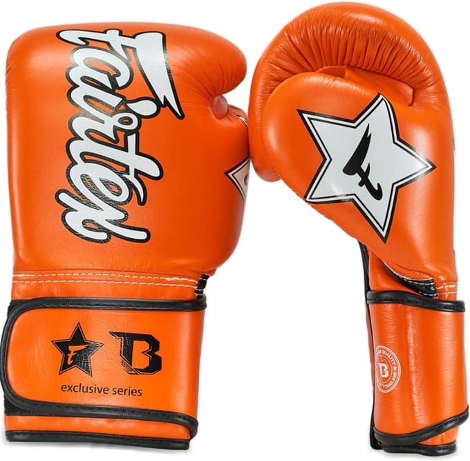 Fairtex X Booster Bokshandschoenen - FXB BG V2 - Echt leer - Oranje 10 oz