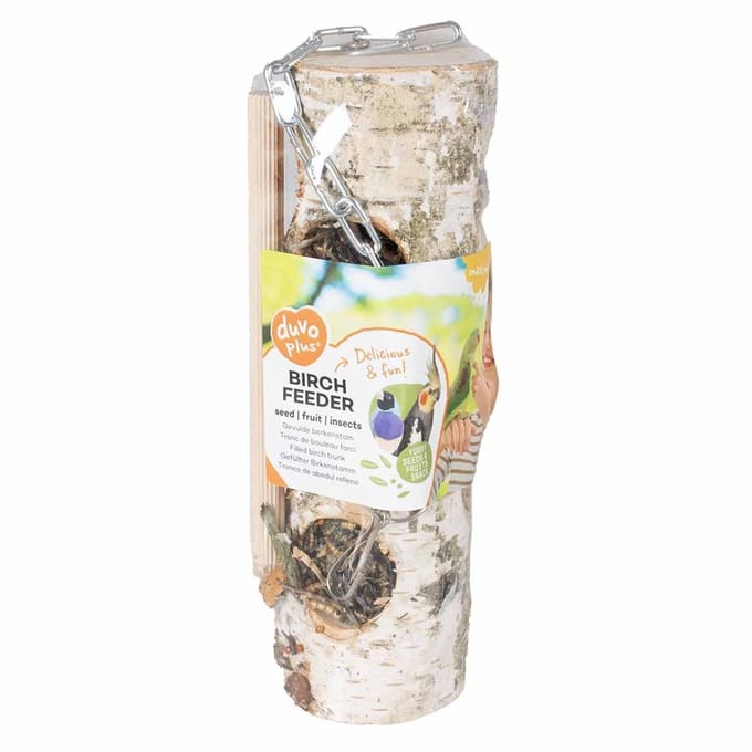 Duvo+ Gevulde berkenstam feeder +/-220g