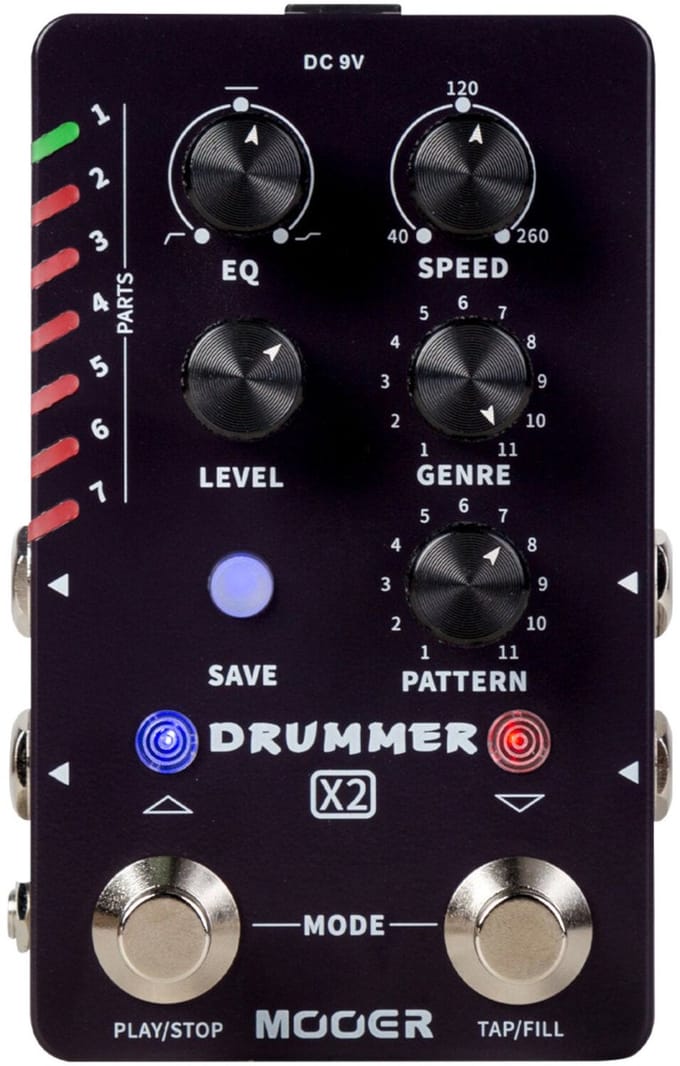 Mooer Drummer X2 Stereo Drum Machine Pedal