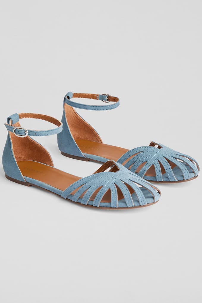 LK Bennett Fl Aubrey Plaited Front Powder Blue Größe: 40 | Sandalen Outlet | Damen | Blau