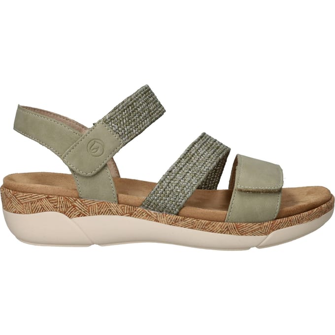 Remonte Suede Dames Sandalen - Groen - 42
