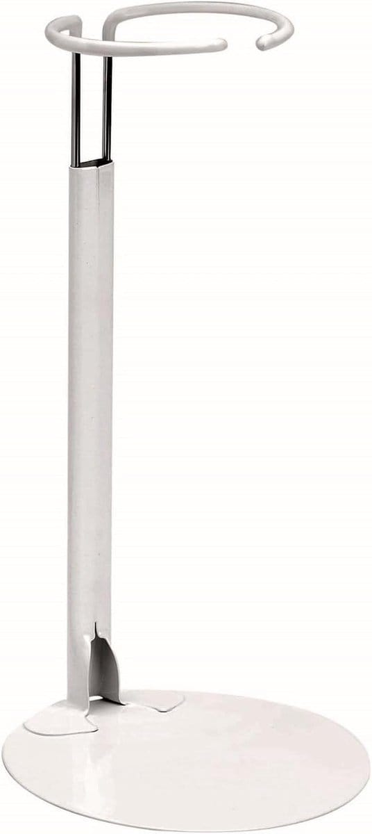Poppenstandaard - Displayhouder - Poppen presenteren - In hoogte verstelbaar - 113 x 113 x 182 cm - Wit