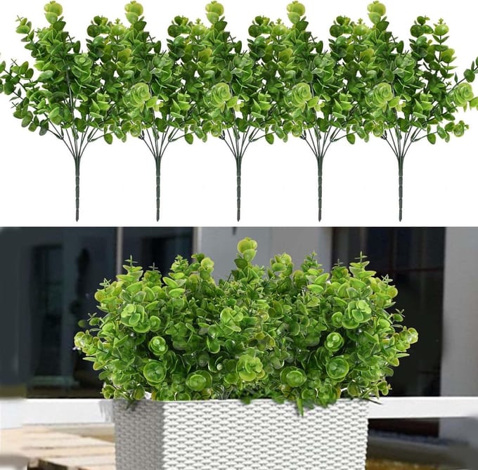 Solidchoice - Set van 5 Bundels Eucalyptus Kunstgras voor Tuin en Balkon