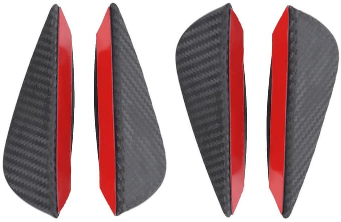 Dailygoods- Voorbumper Universeel - Koolstofvezel Vinnen - Lip Spoiler - Canards - Splitter - Set van 4 Stuks