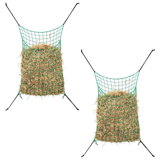 vidaXL - Hooinetten - 2 - st - 90x60 - cm - rechthoekig - polypropeen - groen