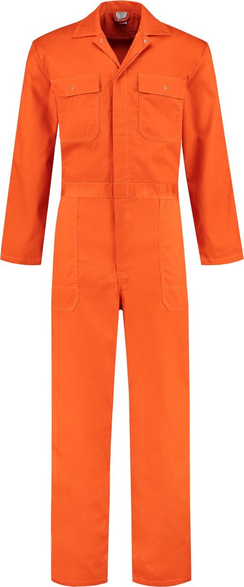 Overall polyester/katoen oranje maat 68