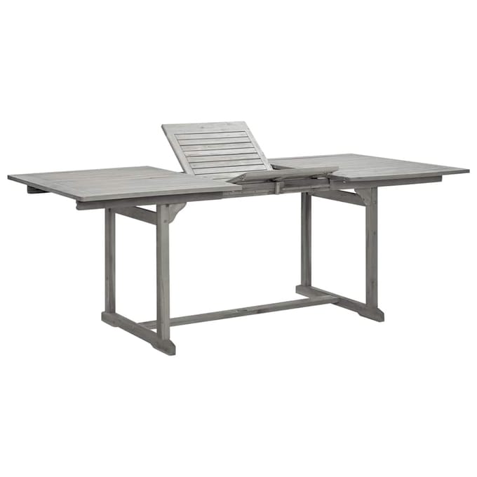 vidaXL - Tuintafel - (150-200)x100x75 - cm - massief - acaciahout