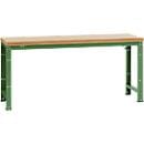 Manuflex werkbank Profi standaard, Tafelblad multiplex B 2000 x D 700, resedagroen