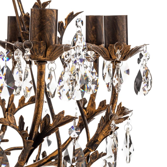 ONLI Kroonluchter Botte van metaal 8-lamps brons