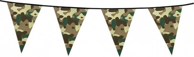 vlaggenlijn Camouflage 6 meter polyetheen groen