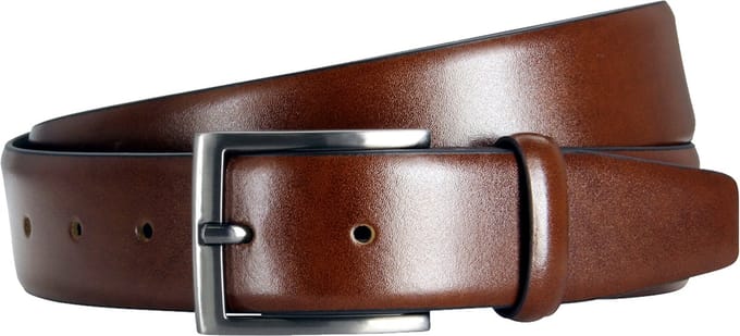 LINDENMANN leren heren riem - bruin