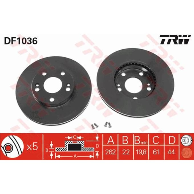 Remschijf TRW DF1036