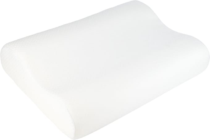 Mistral Home - HOOFDKUSSEN - ergonomisch pu foam - 38 x 52 cm - effen kleur - wit