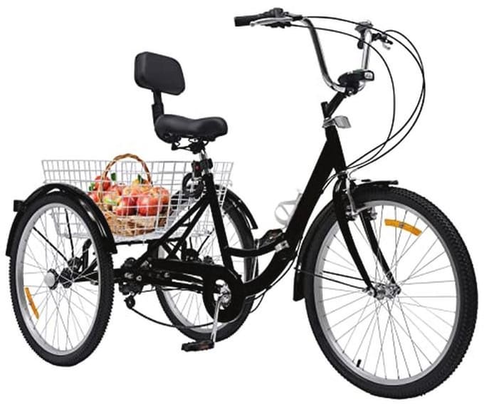 24 inch driewieler met 7 versnellingen en opbergmogelijkheden