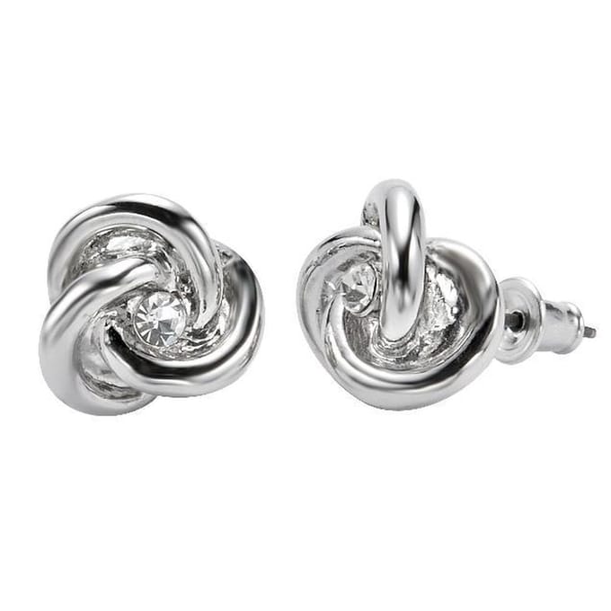 Behave - Oorknoppen zilverkleur minimalistisch stijlvol 1 cm