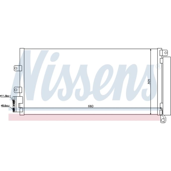 Condensator, airconditioning NISSENS 940023