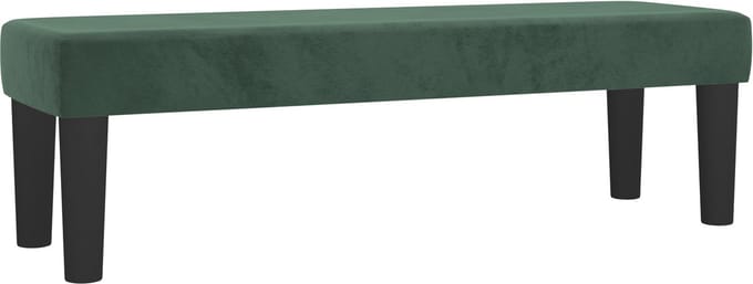 vidaXL - Bank - Donkergroen - 100 - x - 30 - x - 30 - cm - Fluweel