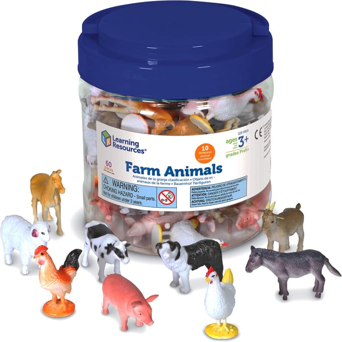 Learning Resources Farm Animal Counters (Set van 60) - 1+