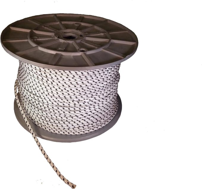 Nylon Touw - Rolluik Koord - Rolluiken Repareren - Universele Compatibiliteit - 5 m lang 45 mm dik - Zwart Wit