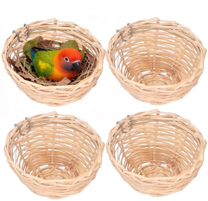 Allecto - Vogelnest - Handgemaakt - Natuurlijk Bamboe - Vogelhuis