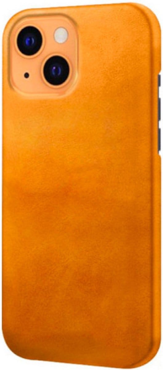 Casecentive - Leren Back case - iPhone 14 Plus - tan