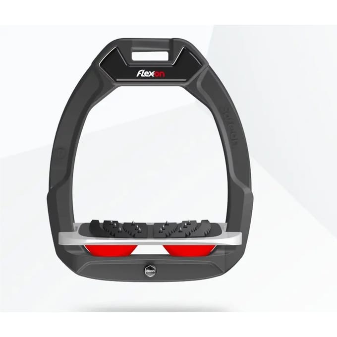 Veiligheidsstijgers voor paardrijden Ingebogen Ultra Grip Antraciet/Grijs/Rood Flex-On Safe-On