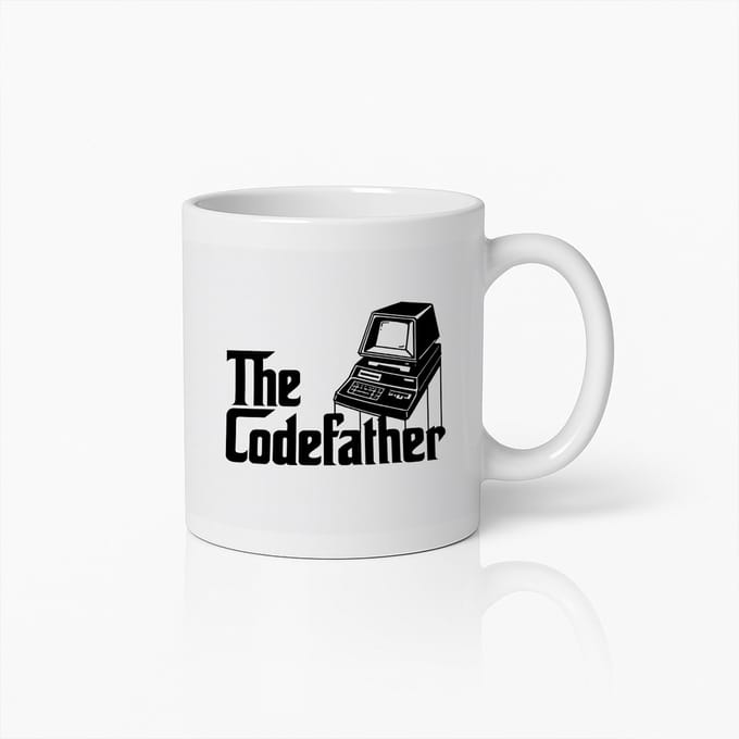 The Codefather Mok 330ml – Grappig Cadeau voor Programmeurs en Coders