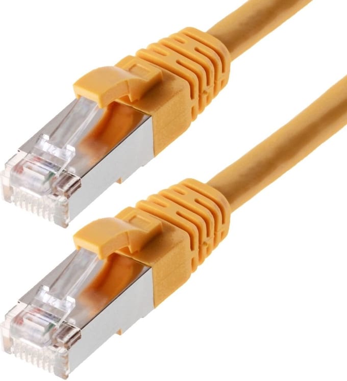 Patchkabel S/FTP Cat 6 gelb 10,0 m