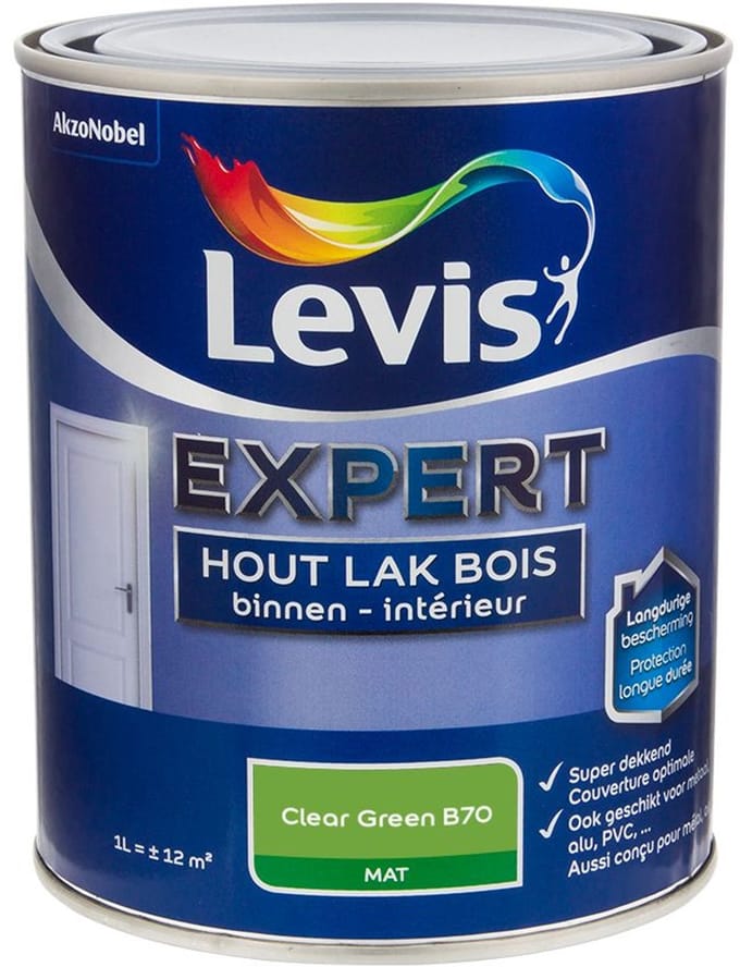 Levis - Expert Hout Lak Binnen Mat Mix - Clear Green B70 - Mengverf - 1 L