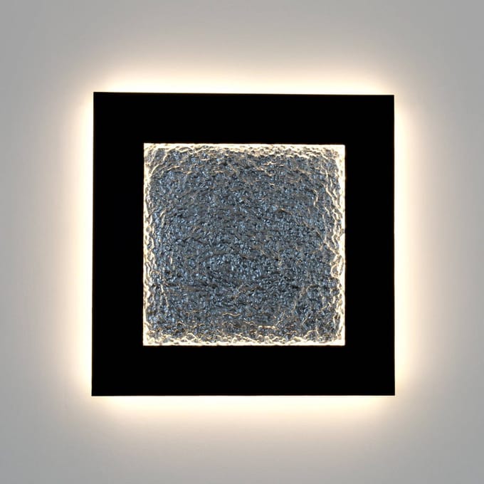 Holländer Plenilunio Eclipse LED wandlamp, bruin/zilverkleurig, 80 cm
