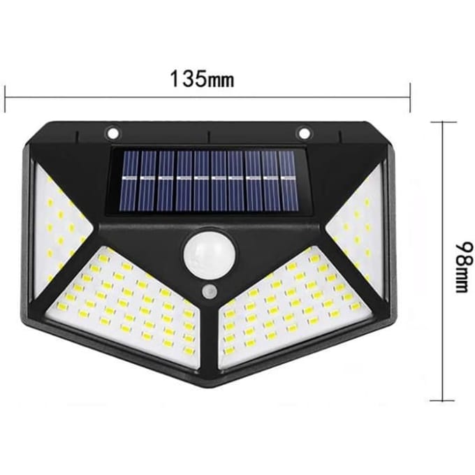 Zonne-lamp - Spot Solair309 - 100 LED - Bewegingsmelder - Waterdicht - 270°