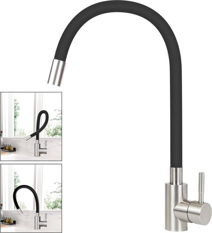 CECIPA max - Keukenkraan - Keukenkraan met flexibele uitloop - Handdouche - Flexibele Slang