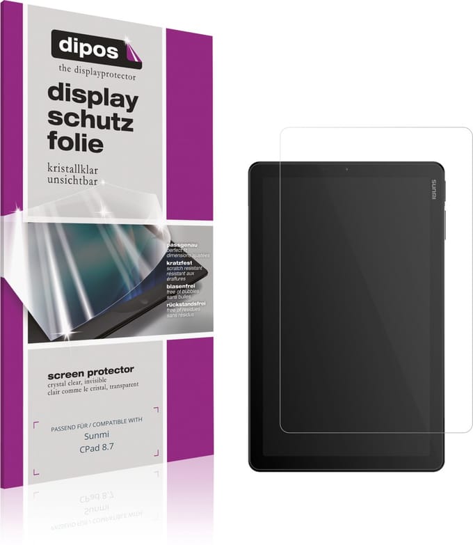 dipos – 2x Beschermfolie geschikt voor Sunmi CPad 8.7 | Krasbestendige & heldere Screenprotector Ultra-Thin