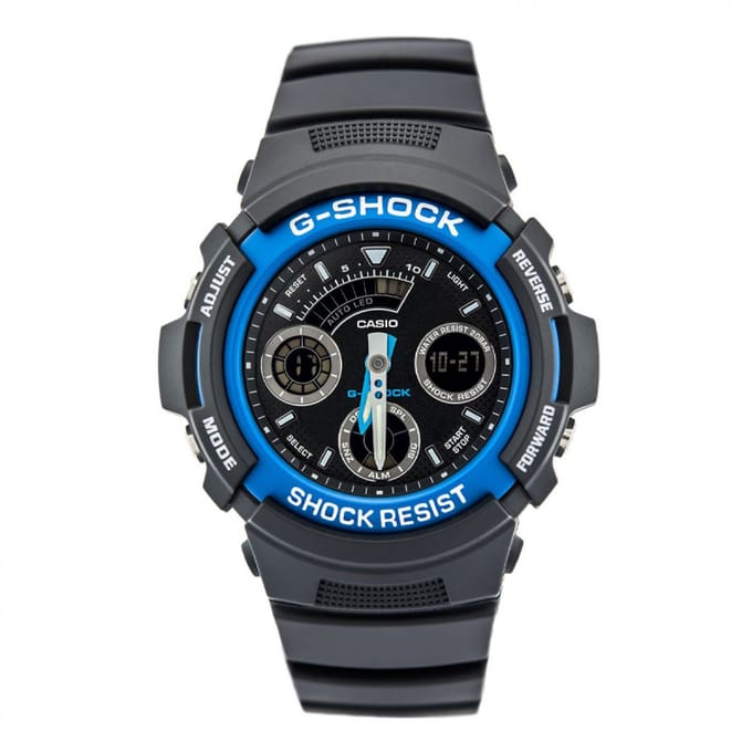 Casio G-Shock Resist 46 mm Zwart- Blauw | AW-591-2A