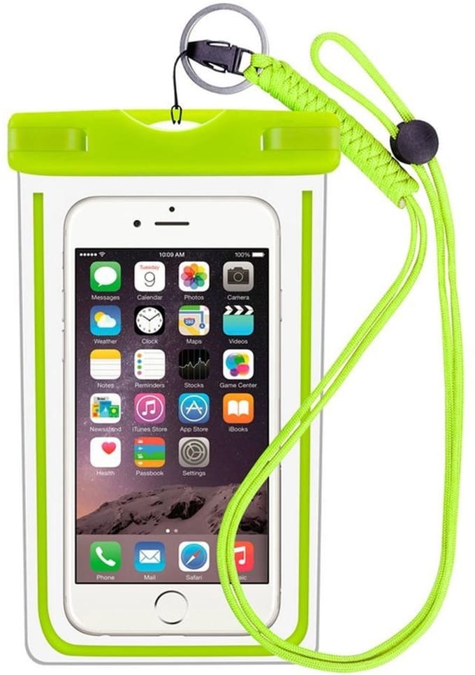 Waterdichte mobiele hoes Geschikt voor smartphone - universeel - groen