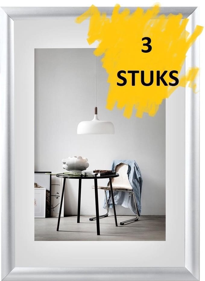 3 stuks Kliklijsten A1 25mm verstek