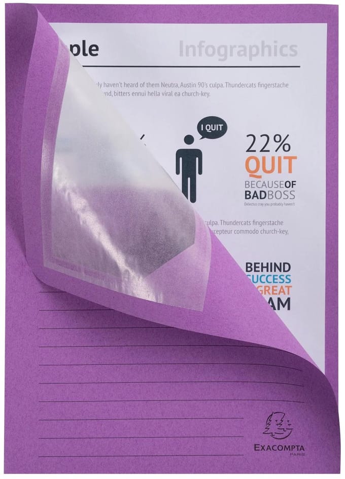 Exacompta 4x FOREVER® Pak van 100 venstermappen 120g/m2 - 22x31cm voor A4 - Lila - 50101E