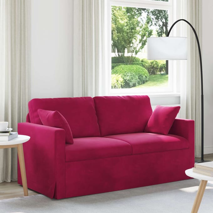vidaXL - Bank - Wijnrood - 158 - x - 78 - x - 80 - cm - Fluweel