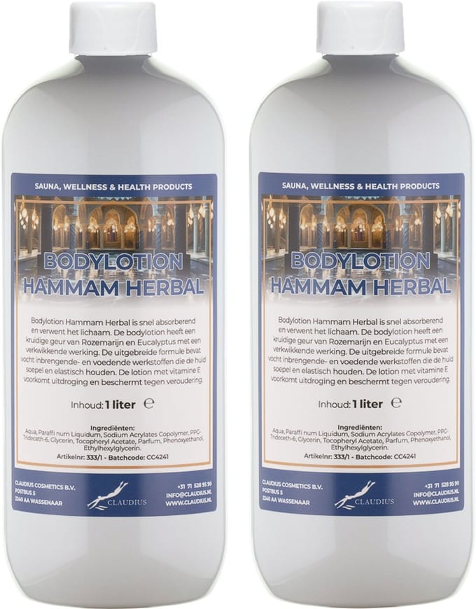 Bodylotion Hammam Herbal 1 Liter - set van 2 stuks