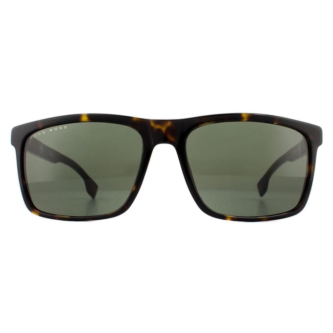 Hugo Boss Rectangle Mens Dark Havana Green Zonnebril