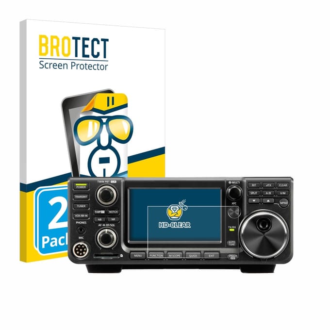 BROTECT - Screenprotector voor Icom IC-9700 - Folie Beschermfolie transparant 2 Stuks