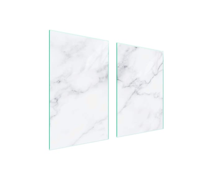 TMK ArtDeko Serie - Glazen Beschermplaat - 65x52 cm - Marmer